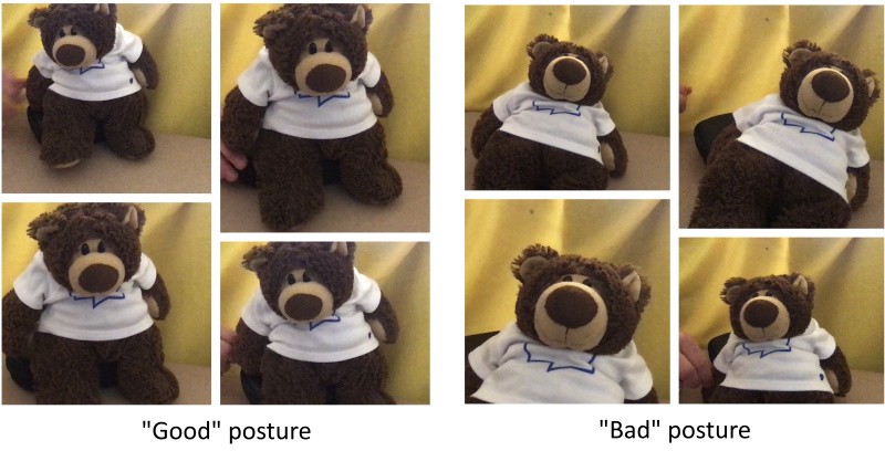 A sample of images representing “good” and “bad” posture