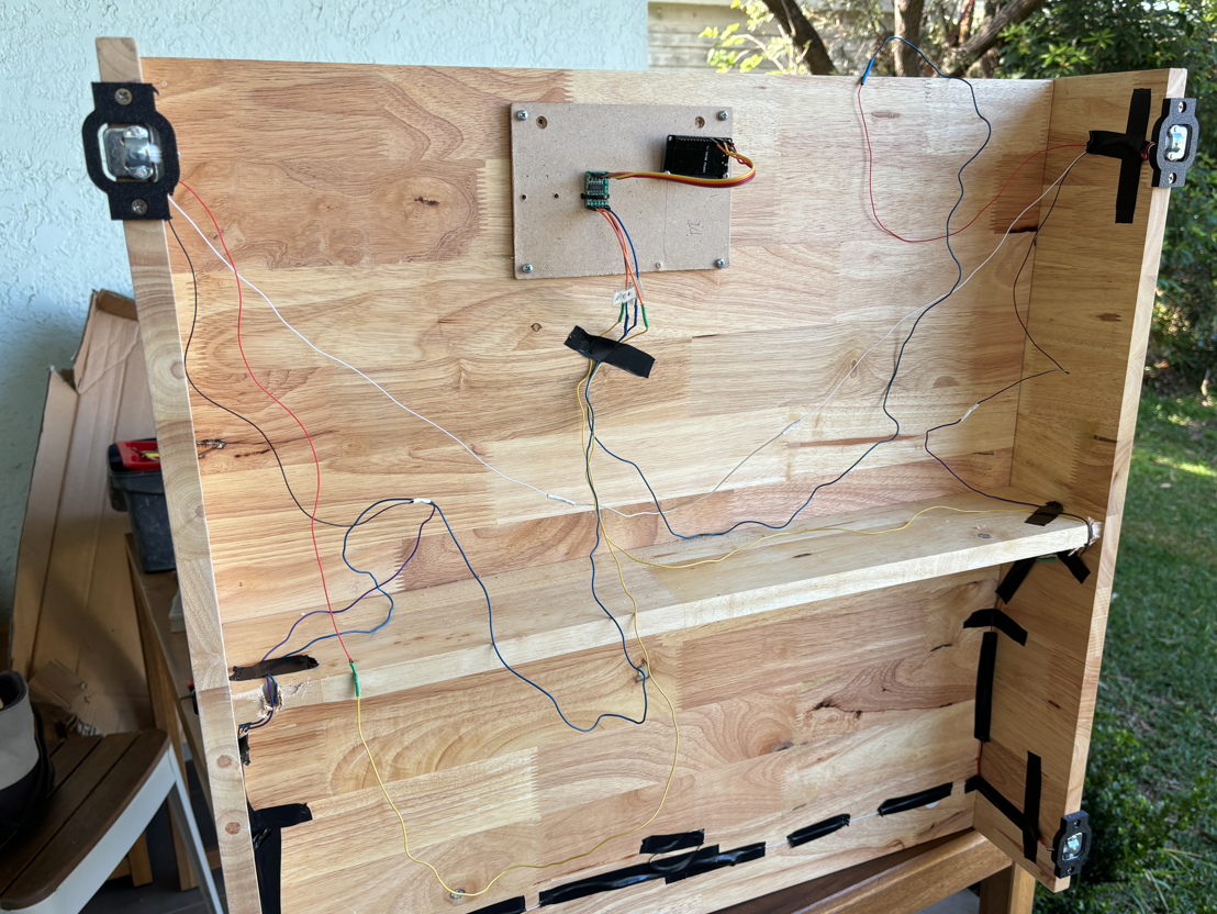 Underside of barn — with load cells and circuitry